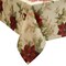 Threadmade Home Festive Poinsettia Holiday Fabric Tablecloth, Multicolor - 52"W x 70"L